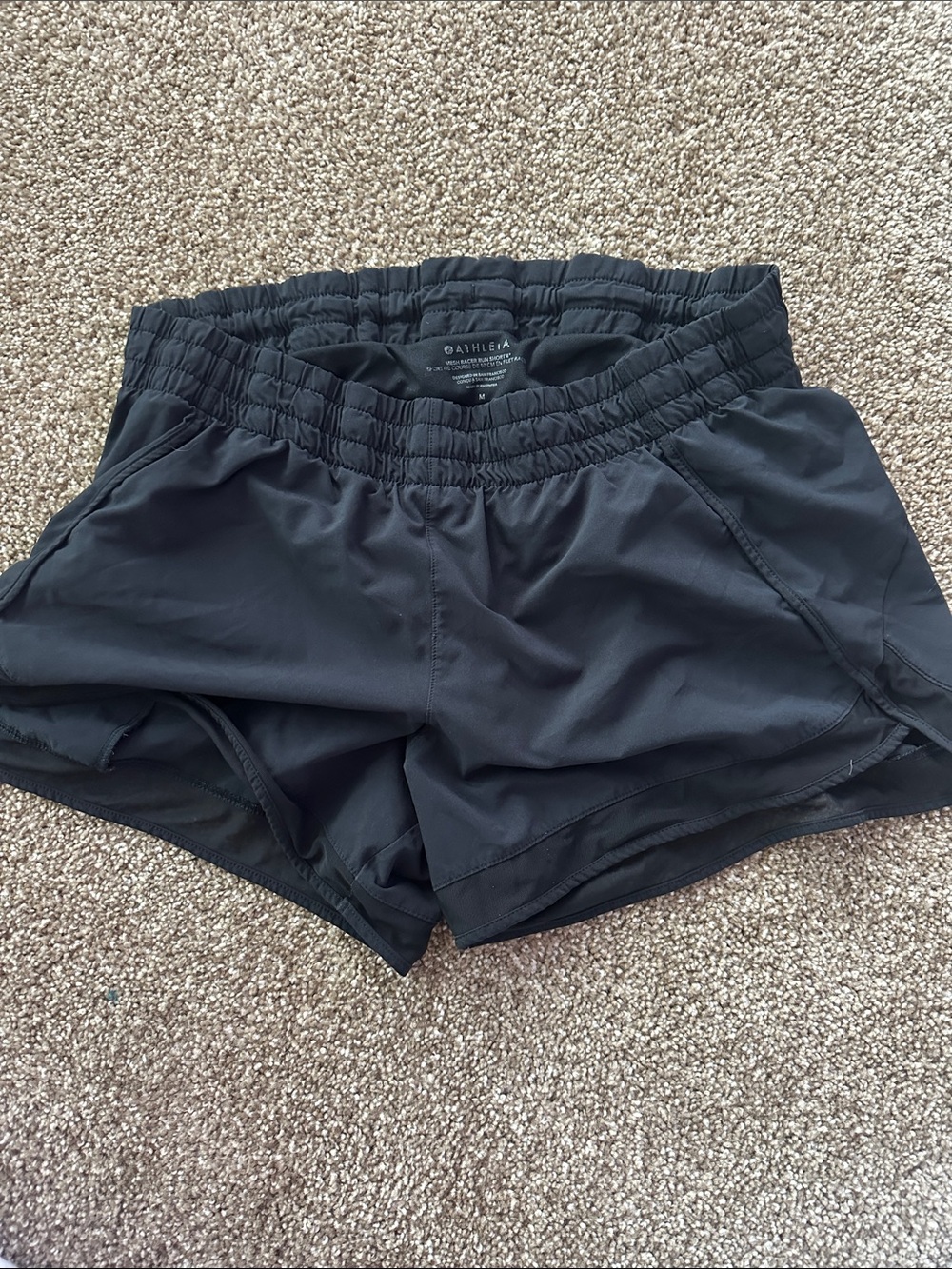 Athleta Women's Black Running Shorts with Elastic Waistband
